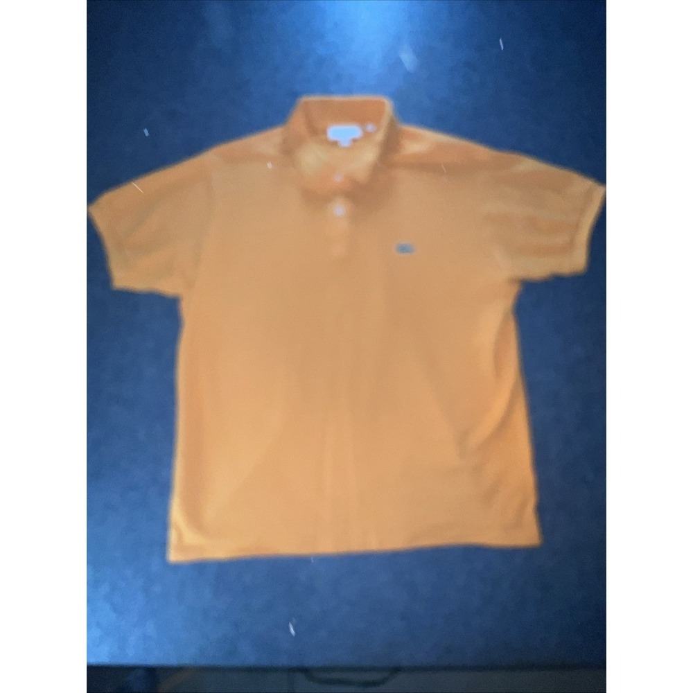 Lacoste Orange Short Sleeve Polo Shirt Men's Size 6 Classic Fit 100% Cotton